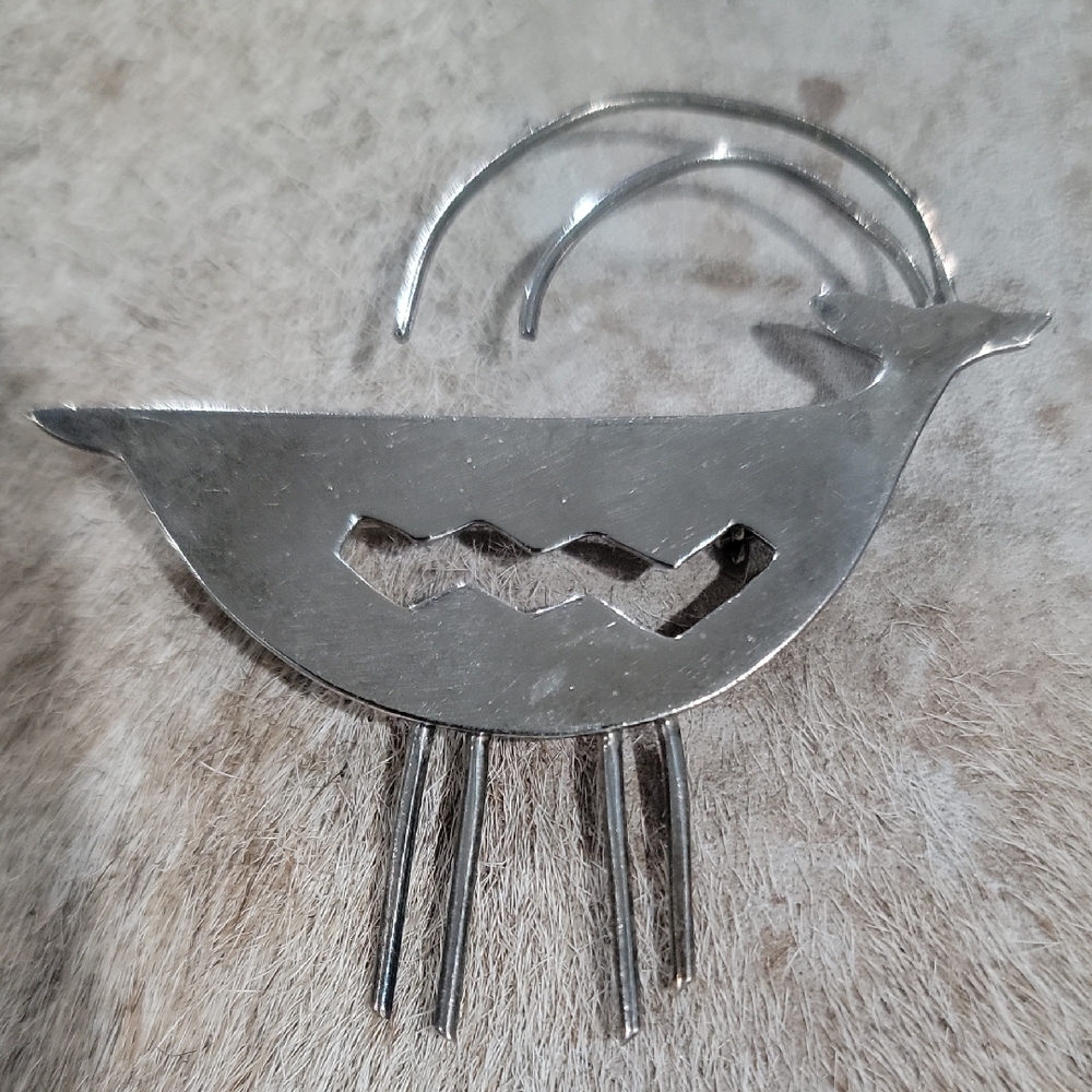 Pbyllis Woods Sterling Silver Deer Brooch